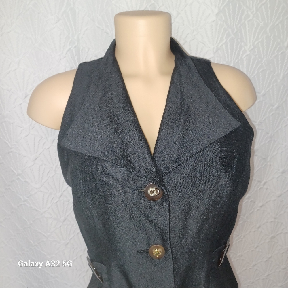 Jessica Howard Women Size S Black Tailored Vest Only 1 Piece - Picture 4 of 12